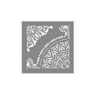 Artikel ST-411 Quad Kare Mandala Stencil Tasarımı 30x30 cm Kanvas Tablo