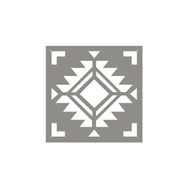 Artikel ST-413 Meksika Kilim 2 Stencil Tasarımı 30x30 cm Kanvas Tablo