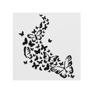 Artikel ST-419 Kelebekler Göçü Stencil Tasarımı 30x30 cm Kanvas Tablo