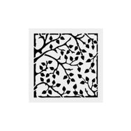 Artikel ST-422 Ağaç Deseni Stencil Tasarımı 30x30 cm Kanvas Tablo