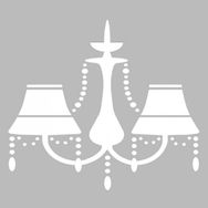 Artikel ST-427 Viktoryen Avize 2 Stencil Tasarımı 30x30 cm Kanvas Tablo