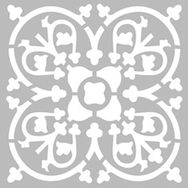 Artikel ST-431 Karo 17 Stencil Tasarımı 30x30 cm Kanvas Tablo