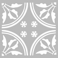 Artikel ST-443 Karo 24 Stencil Tasarımı 30x30 cm Kanvas Tablo
