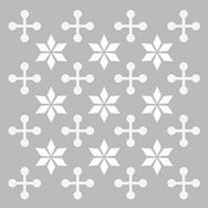 Artikel ST-444 Kar Tanesi Desen Stencil Tasarımı 30x30 cm Kanvas Tablo