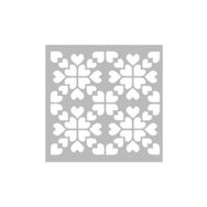 Artikel ST-455 Karo 32 Stencil Tasarımı 30x30 cm Kanvas Tablo