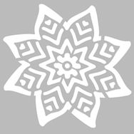 Artikel ST-461 Mandala 17 Stencil Tasarımı 30x30 cm Kanvas Tablo