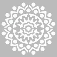 Artikel ST-466 Mandala 18 Stencil Tasarımı 30x30 cm Kanvas Tablo