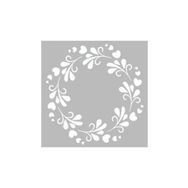 Artikel ST-474 Floral Çerçeve 2 Stencil Tasarımı 30x30 cm Kanvas Tablo
