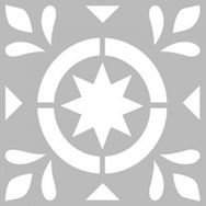 Artikel ST-488 Karo 37 Stencil Tasarımı 30x30 cm Kanvas Tablo