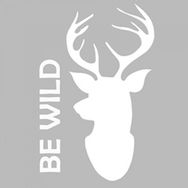 Artikel ST-494 Be Wild Stencil Tasarımı 30x30 cm Kanvas Tablo