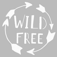 Artikel ST-498 Wild Free 2 Stencil Tasarımı 30x30 cm Kanvas Tablo