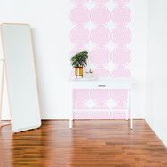 Artikel ST-506 Yaşam Çiçeği Stencil Tasarımı 30x30 cm Kanvas Tablo