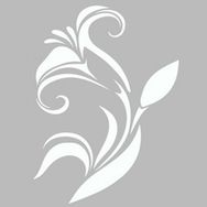 Artikel ST-510 Damask Zambak 2 Stencil Tasarımı 30x30 cm Kanvas Tablo