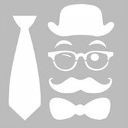 Artikel ST-522 Hipster Stencil Tasarımı 30x30 cm Kanvas Tablo