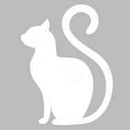 Artikel ST-533 Oturan Kedi Stencil Tasarımı 30x30 cm Kanvas Tablo