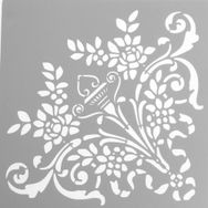 Artikel ST-548 Karo Köşe 2 Stencil Tasarımı 30x30 cm Kanvas Tablo
