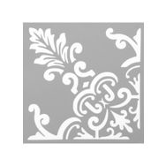 Artikel ST-557 Karo Köşe 3 Stencil Tasarımı 30x30 cm Kanvas Tablo