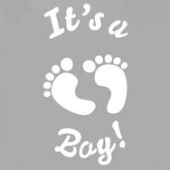 Artikel ST-583 It's a Boy Stencil Tasarımı 30x30 cm Kanvas Tablo
