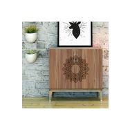 Artikel ST-588 Fas Mandala Stencil Tasarımı 30x30 cm Kanvas Tablo