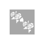 Artikel ST-592 Gül Sarmaşığı Stencil Tasarımı 30x30 cm Kanvas Tablo
