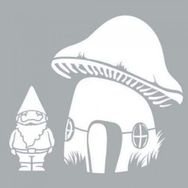 Artikel ST-612 Gnome Stencil Tasarımı 30x30 cm Kanvas Tablo