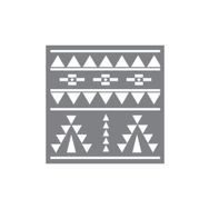Artikel ST-618 Meksika Kilimi Stencil Tasarımı 30x30 cm Kanvas Tablo
