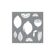 Artikel ST-619 Limonlar Stencil Tasarımı 30x30 cm Kanvas Tablo