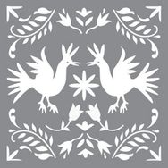 Artikel ST-636 Nakış Motifi Stencil Tasarımı 30x30 cm Kanvas Tablo