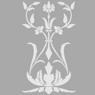 Artikel ST-655 Damask 22 Stencil Tasarımı 30x30 cm Kanvas Tablo