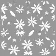 Artikel ST-679 Yabani Çiçek 2 Stencil Tasarımı 30x30 cm Kanvas Tablo