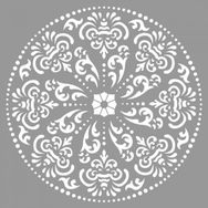 Artikel ST-696 Mandala 27 Stencil Tasarımı 30x30 cm Kanvas Tablo