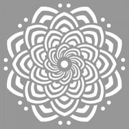 Artikel ST-700 İlüzyon Mandala Stencil Tasarımı 30x30 cm Kanvas Tablo