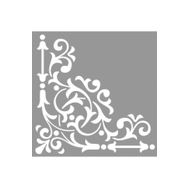 Artikel ST-720 Köşe Floral 3 Stencil Tasarımı 30x30 cm Kanvas Tablo