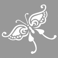 Artikel ST-744 Tribal Kelebek 2 Stencil Tasarımı 30x30 cm Kanvas Tablo