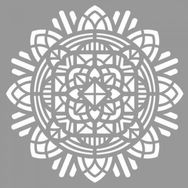 Artikel ST-752 Tribal Mandala Stencil Tasarımı 30x30 cm Kanvas Tablo