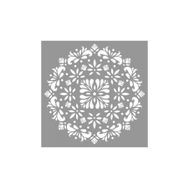 Artikel ST-759 Mandala 33 Stencil Tasarımı 30x30 cm Kanvas Tablo