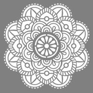 Artikel ST-779 Mandala 35 Stencil Tasarımı 30x30 cm Kanvas Tablo