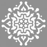 Artikel ST-841 Karo Amaryllis Stencil Tasarımı 30x30 cm Kanvas Tablo