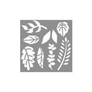 Artikel ST-849 Yaprak Kolaj 2 Stencil Tasarımı 30x30 cm Kanvas Tablo