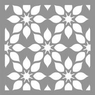 Artikel ST-854 Lily Desen Stencil Tasarımı 30x30 cm Kanvas Tablo