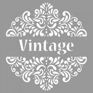 Artikel ST-861 Vintage Floral Desen Stencil Tasarımı 30x30 cm Kanvas Tablo
