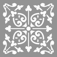 Artikel ST-862 Karo Rosemary Stencil Tasarımı 30x30 cm Kanvas Tablo