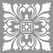 Artikel ST-863 Karo Tulip Stencil Tasarımı 30x30 cm Kanvas Tablo