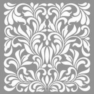 Artikel ST-874 Damask Pansy Stencil Tasarımı 30x30 cm Kanvas Tablo