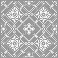 Artikel ST-880 Karo Linda Stencil Tasarımı 30x30 cm Kanvas Tablo
