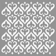 Artikel ST-882 Karo Kalp Stencil Tasarımı 30x30 cm Kanvas Tablo