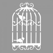 Artikel ST-898 Kafes 1 Stencil Tasarımı 30x30 cm Kanvas Tablo
