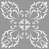 Artikel ST-905 Karo Kathleen Stencil Tasarımı 30x30 cm Kanvas Tablo