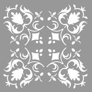 Artikel ST-911 Karo Brenda Stencil Tasarımı 30x30 cm Kanvas Tablo