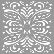 Artikel ST-921 Karo Elizabeth Stencil Tasarımı 30x30 cm Kanvas Tablo